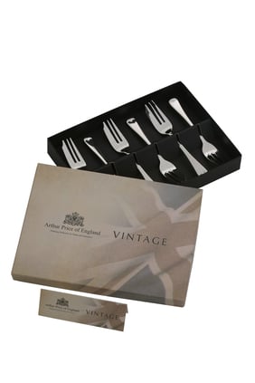 Vintage English Cake Forks, Set of 6